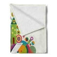 thumbnail image 2 of 16th Birthday Soft Flannel Fleece Throw Blanket, Geometrical and Urban Style Effects Celebration Funky Modern Design, Cozy Plush for Indoor and Outdoor Use, 50" x 60", Multicolor, by Ambesonne, 2 of 5