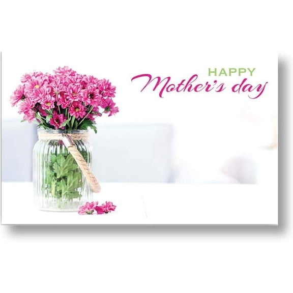 Happy Mothers Day Bright Floral Enclosure Cards / Gift Tags - 3 1/2in. x 2 1/4in. - 50/Pack (AC4857)