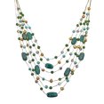 thumbnail image 3 of Vibrant Layers of Green Aventurine and Freshwater Pearl Statement Necklace, 3 of 3