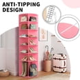 thumbnail image 4 of Hassch 72-Inch Freestanding Rotating Shoe Rack, 7-Tier 360° Spinning Shoe Organizer Tower, Bag Display Shelf Storage Round Carousel, Neat and Elegant Shoe Storage Solution (Pink), 4 of 10