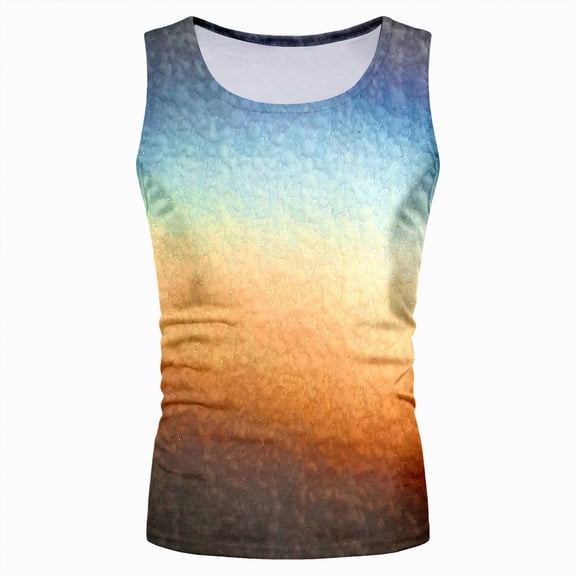 HCNTES Men's Workout Tank Tops UPF 50 Swim Shirts Quick Dry Running Sleeveless UV Protection Muscle Tees(Gold,XXL)