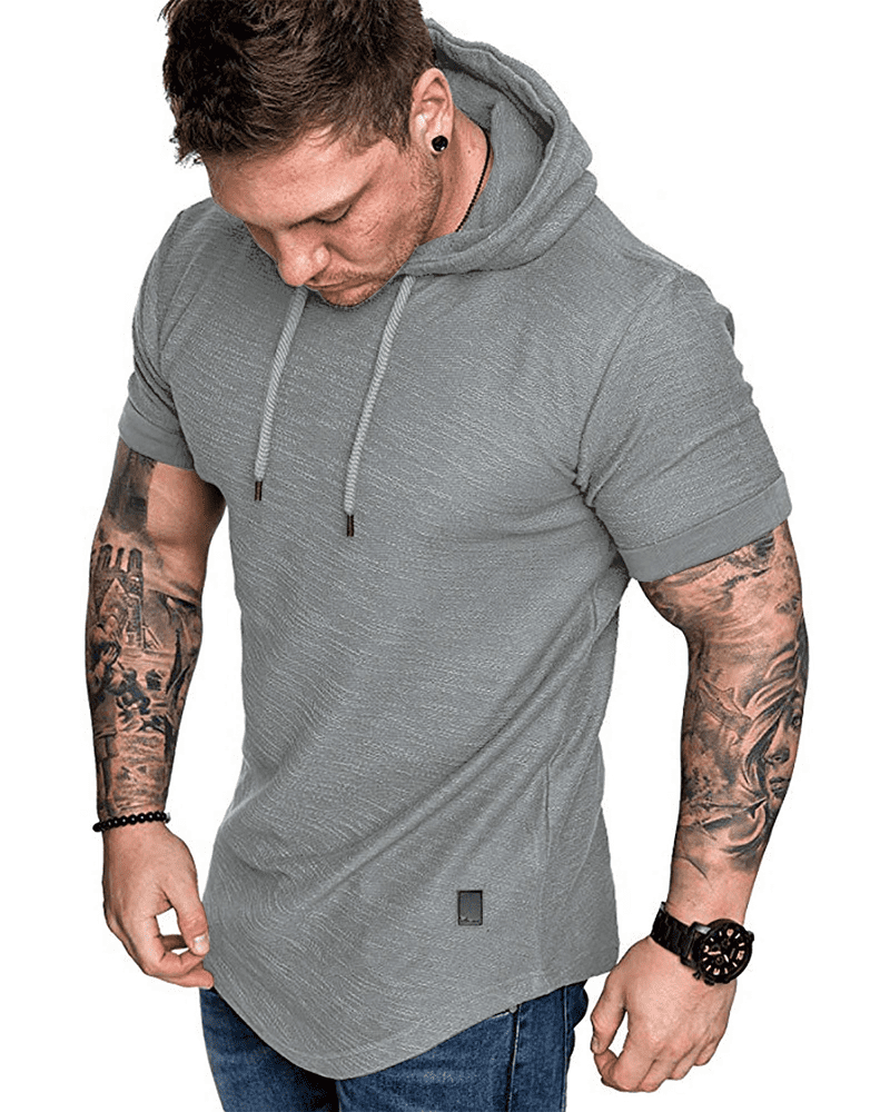 Alvage - Mens Casual Hooded T-Shirts 