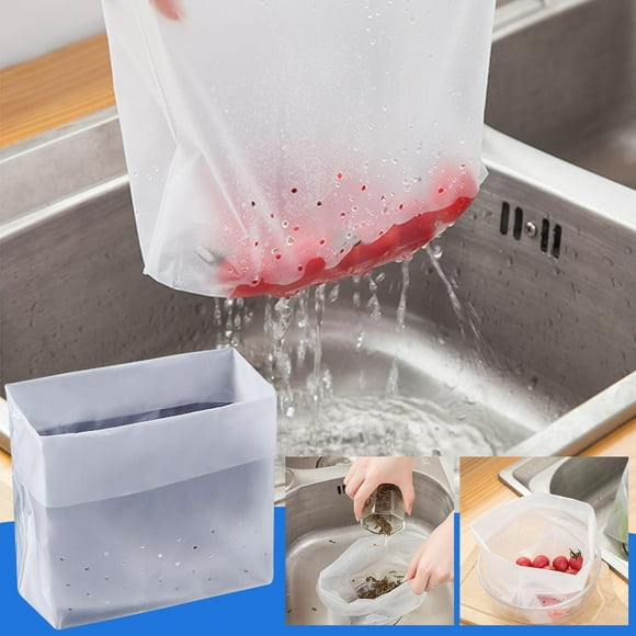 Kcavykas Clearance Sales Home Storage Organiser Disposable Self-supporting Drainage Bag Garbage Bag Household Sink Filter Garbage Bag Kitchen Dry Wet Separation Filter Bag