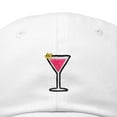 thumbnail image 2 of Dalix Cosmo Embroidered Cap Cotton Cosmopolitan Baseball Cute Cool Dad Hat Womens in White, 2 of 5