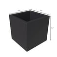 thumbnail image 5 of LeisureMod Fern Fiberstone and MGO Clay Planter, Mid-Century Modern Square Planter Pot for Indoor and Outdoor (Black, 24 Inch), 5 of 7