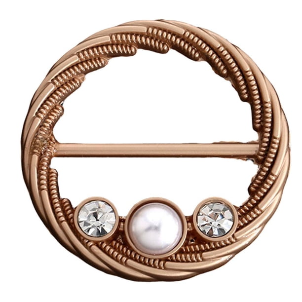 Wartleves Hebilla de bufanda con diamantes de imitación de metal para mujer, broche con forma de corazón para bufanda, hebilla para camiseta