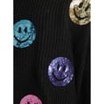 thumbnail image 5 of Justice Girls Sequin Smiley Sweater, Sizes XS - XLP, 5 of 5