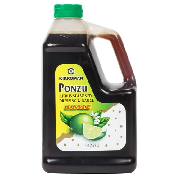 Kikkoman Lime Ponzu Citrus Seasoned Dressing and Sauce .5 Gallon Container - 6/Case