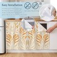 thumbnail image 5 of Orange Beige Abstract Cabinet Curtain 35"Wx35"L, Dustproof Under Sink Skirt with Self Adhesive Tape, Modern Ombre Vintage Art Cabinet Curtain Cover for Kitchen Sink, Bathroom Vanity, Laundry Room, 5 of 9