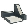 U Brands Paper Wrapped Desk Organization Set, Gray Classic Dots, 3204U