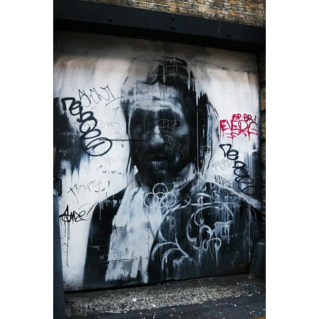 Canvas Print Graffiti Urban City London Cool Spray Alley Stretched Canvas 32 x 24