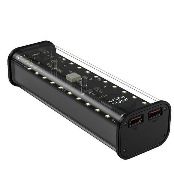 21700 Battery Storage Box 4 Slots DIY Power Bank Box for 21700 Charger Dual USB Output TypeC Input