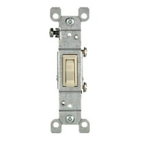 15V 1-pole Residential Grade Co-alr AC Quiet Toggle Switch, Ivory