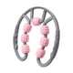 thumbnail image 2 of Rodillo muscular para piernas, herramienta de masaje de 7 ruedas, multifuncional, ligero y manual. Gris y rosa, 2 of 9