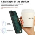 thumbnail image 5 of Dteck Case for iPhone 15 Plus with Stand,2 in 1 Detachable Magnetic Leather Card Slot Wallet Case Ring Holder Kickstand Protective Shockproof Back Cover for iPhone 15 Plus,Green, 5 of 11