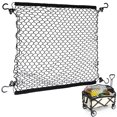 thumbnail image 3 of Cargo Net Cart Boot Net with 4 Hooks Universal Cart Net Storage Elastic Nylon Mesh Storage Organizer Stretchable Car Net for Folding Trolley Cart Beach Cart Travel Luggage, 3 of 10