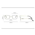 thumbnail image 3 of 2 Pairs Men Metal Rimless Reading Glasses Blue Light Blocking Business Readers Presbyopic Glasses, 3 of 3