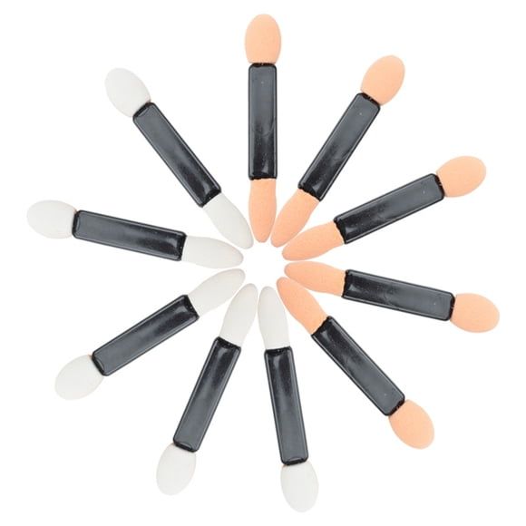 50 esponjas aplicadoras de sombra de ojos de doble cara, brochas portátiles para sombra de ojos, herramienta de maquillaje para mujeres y niñas.