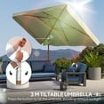 thumbnail image 4 of Outsunny Parasol de Patio Parasol d'Extérieur, Mât en Aluminium, Manivelle Beige, 4 of 10