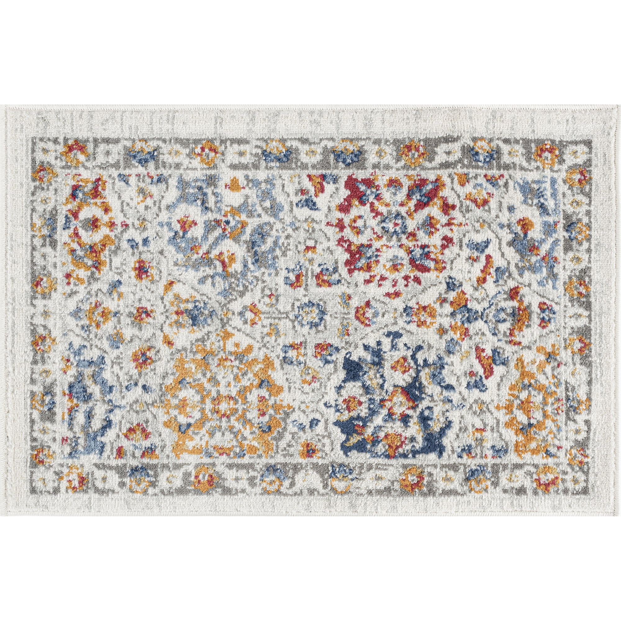 Chelsea Transitional Oriental 2' x 3' Cream and Gold Polypropylene Indoor Area Rug, 2' x 3'
