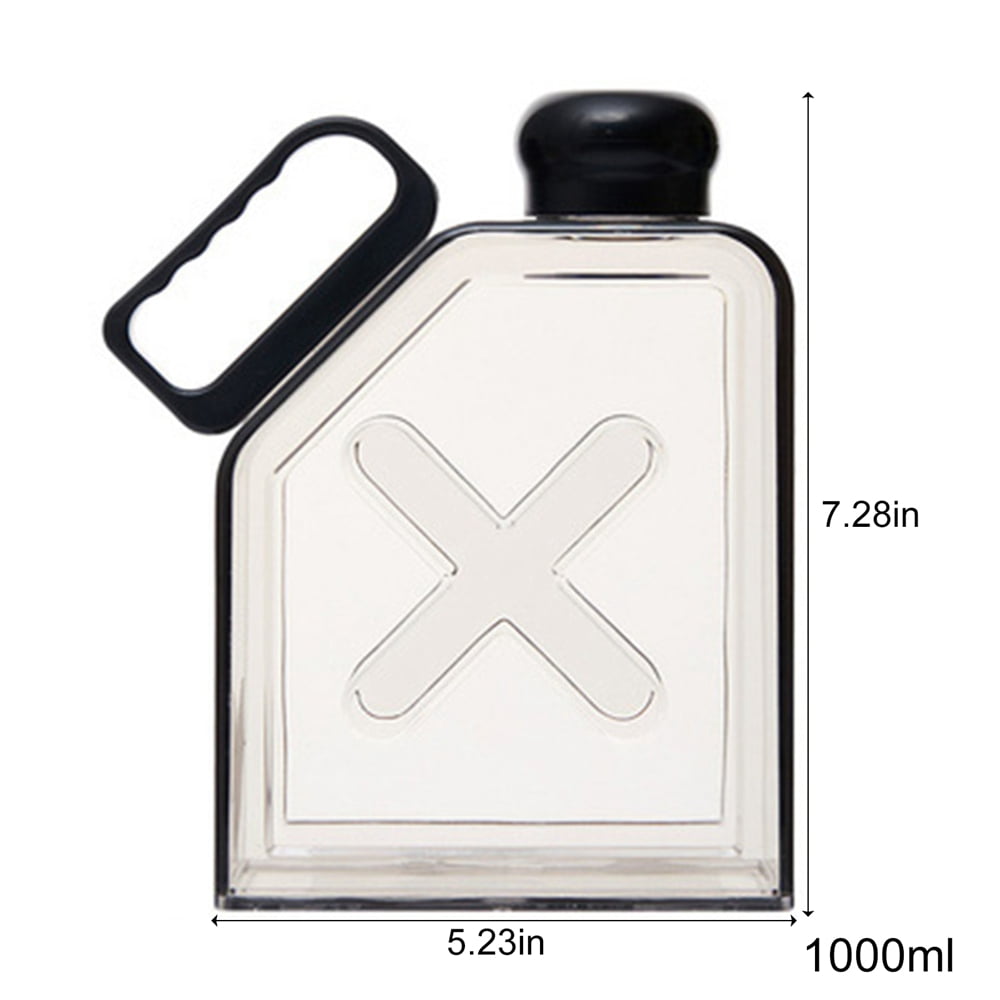 1000ml Water Bottle Clear Scale Bounce Cover Sport Cup Portable