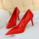 thumbnail image 2 of Zapatos de tacón alto para mujer, de estilo coreano, sencillos, versátiles, con punta estrecha, profesionales, ajustados, a la moda, 2 of 5