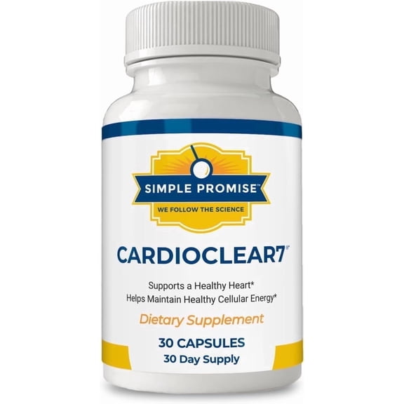 Simple Promise CardioClear7 CoQ10 100 mg and PQQ 10 mg Heart Health 30 Capsules