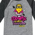 thumbnail image 3 of Despicable Me Minions - Groovy Since Forever  - Toddler & Youth Raglan Graphic T-Shirt, 3 of 4