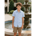 thumbnail image 5 of Aideaone Boys Button Down Shirts Hawaiian Aloha Short Sleeve Shirt Tops 5-10T, 5 of 6