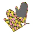thumbnail image 5 of Hirioo Tulips Flowers for Silicone Oven Mitts for BBQ, Baking, Cooking, Set of 2, Heat Resistant 260℃, Non-Slip Kitchen Essentials, 5 of 6