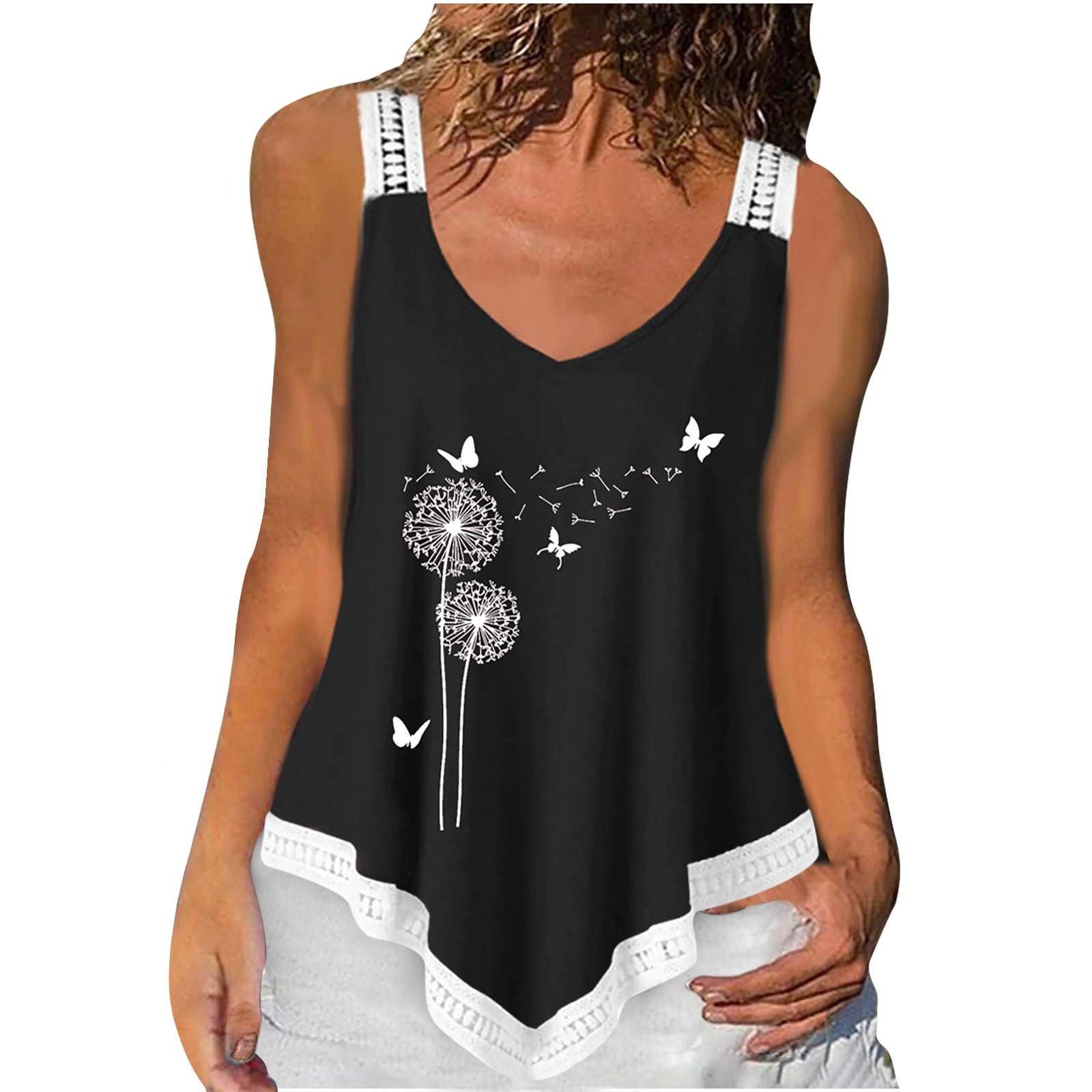 Flame Strappy Top black casual look Fashion Tops Strappy Tops 