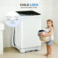 thumbnail image 3 of Full Automatic Washing Machine, 20 lbs Capacity Portable Washer Machine  with LED Display, 10 Washing Programs & 8 Water Levels Selections, White, 3 of 10