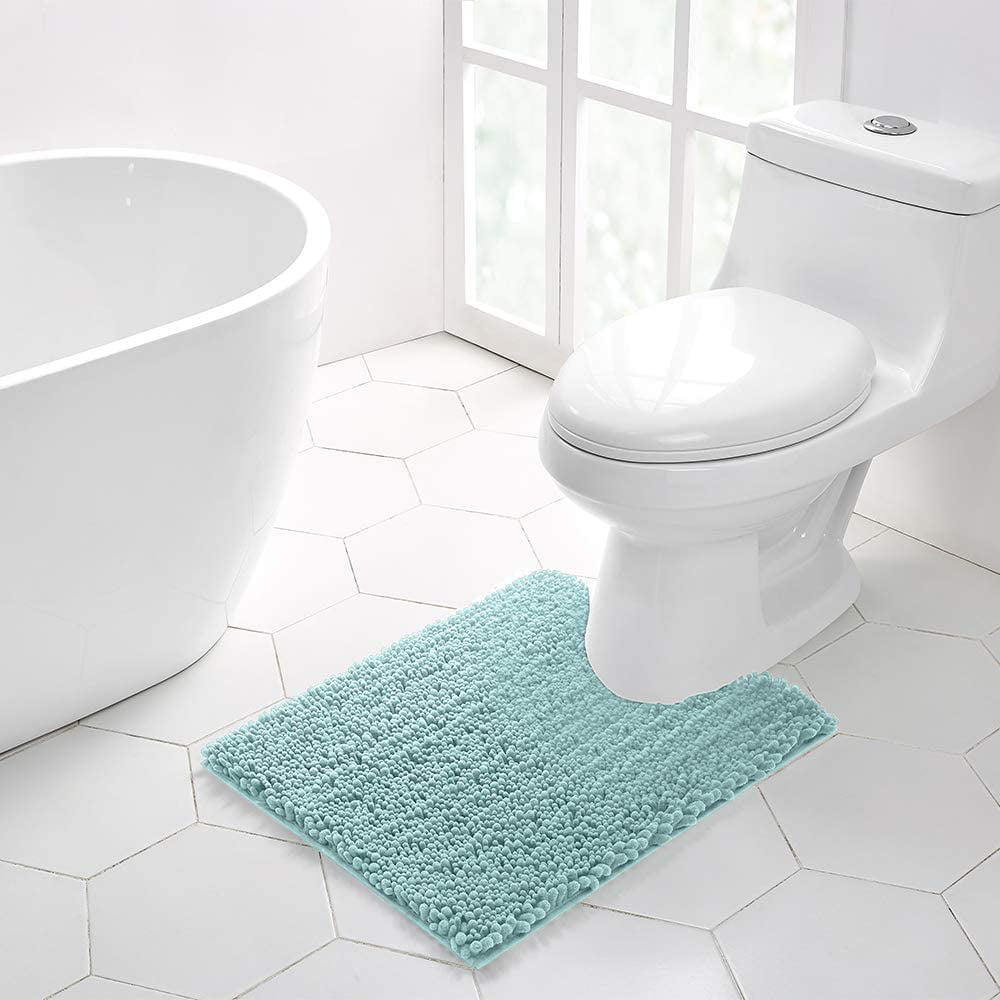 Large Bathroom Rug Non Slip Bath Mat (72x24 Inch Blush) Water
