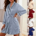 thumbnail image 2 of Fengactive Women's Robes for Bride Bridesmaid Short Bathrobe Wedding Party Loungewear Robe Dressing Nightgown, 2 of 6
