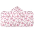 thumbnail image 2 of joogoo Butterflies Roses Bows Kids Hooded Beach Towel Baby Bath Towel 23.5"x50", 2 of 7