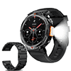 Black rubber+Black steel strap 1