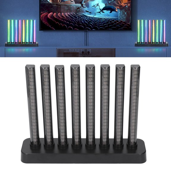 Barras De Luces LED Inteligentes, 16 Millones De Colores Control De Sonido Altamente Sensible Fácil De Configurar Luz De Ritmo Musical Para Juegos