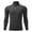Gray, variant on SHTXOZHI Mens Quick Dry Running Athletic Shirts Zip Up Long Sleeve Gym Workout Shirt Tops