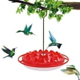 thumbnail image 1 of Hummingbird Feeder - Small Humming Bird Feeder for Outdoors Garden | Easy to Clean Solid Bee Proof Wild Bird Feeder with 25 Feeding Ports, Perch and Ant Moat Guard, 1 of 8