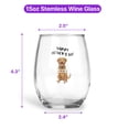 thumbnail image 5 of Cute Chesapeake Bay Retriever Loves Dad Happy Father's Day 15oz Stemless Wine Glass Mug Chessie Dog Lover Wine Glasses Cup - 12008, 5 of 5