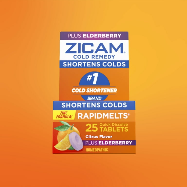 Zicam Zinc RapidMelts Homeopathic Cold Shortening Tablets