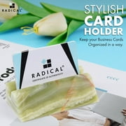Radicaln Green Marble Business Card Holder 4 Inch – Elegant Office Desk Organizer | Premium Marble Credit Card Holder for Business Cards & Office Décor