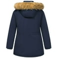 thumbnail image 2 of Chrisuno Women Plus Size Coats for Women's Winter Insulated Parka Coat with Hood Navy Blue 3X, 2 of 5