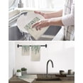 thumbnail image 5 of Teal Green Eucalyptus Leaves Kitchen Dish Towels for Drying Dishes Set of 2, Spring Plants Country Beige Waffle Weave Microfiber Hand Tea Bathroom Towels Quick Dry & Absorbent Towel 15.7x23.6, 5 of 7