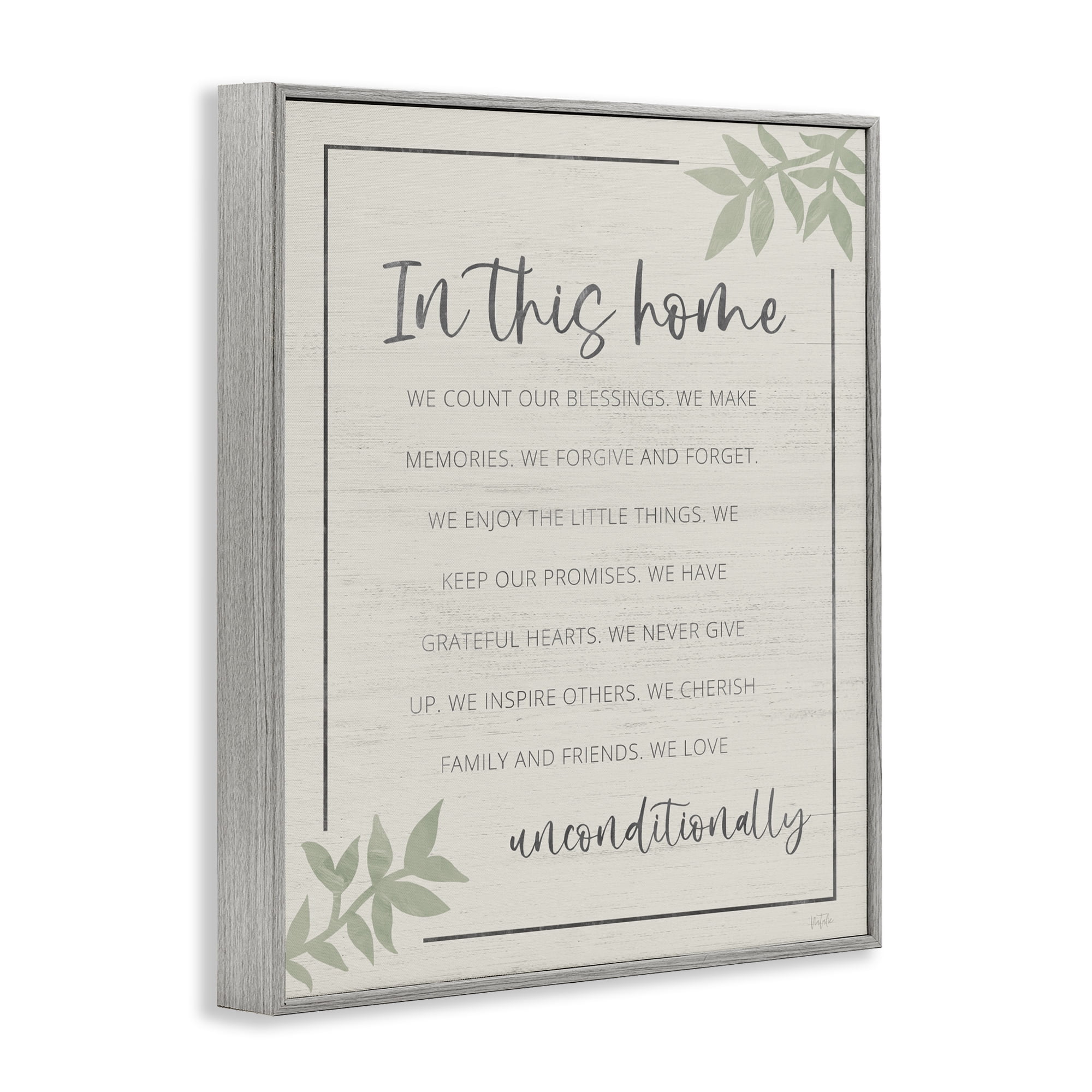 Stupell Industries We Love Unconditionally Gray Framed Giclee Art, design by Natalie Carpentieri