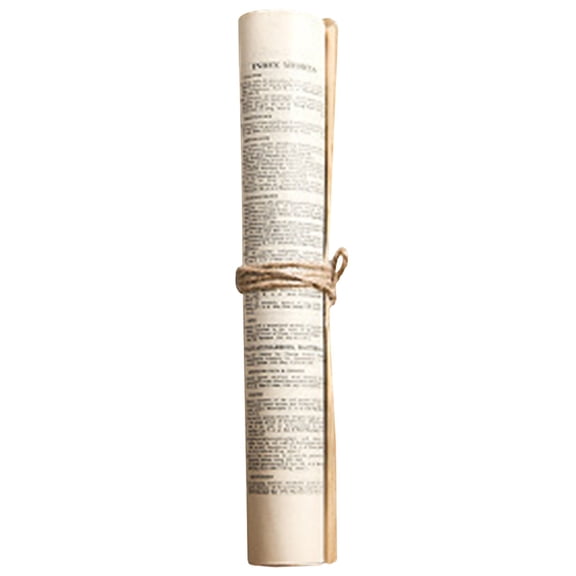 Vintage Newspaper Roll Decor, 1 Pack Aged Photo Props for Photography, Rustic Background Decor for Wedding, Cafe, Film Set, Photo Shoot Backdrop, 6.7 Inch