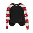 thumbnail image 5 of asdoklhq Shirts for Women Winter Christmas Round Neck Hoodless Raglan Sleeve Long Sleeve Sweater Top Black 3X, 5 of 5