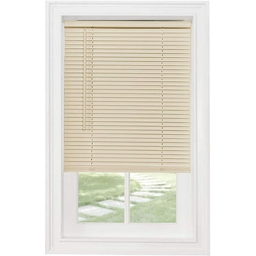 Cordless 1" Light Filtering Mini Blind, 29" Wide x 64" Long, Alabaster