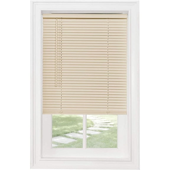 Cordless 1" Light Filtering Mini Blind, 29" Wide x 64" Long, Alabaster