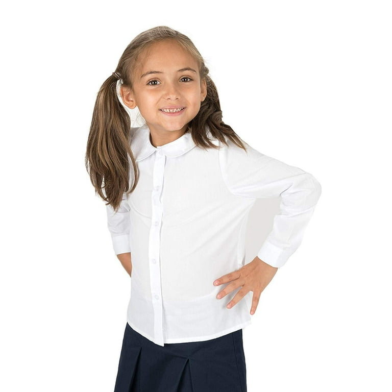 toddler girl white button up shirt
